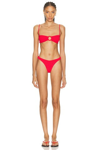 Hunza G Misty Bikini Set in Red | FWRD 