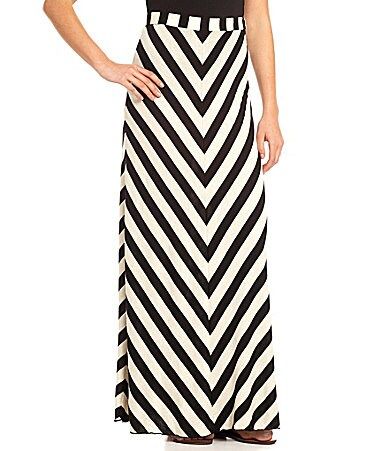 Everleigh Chevron Striped Maxi Skirt | Dillards Inc.