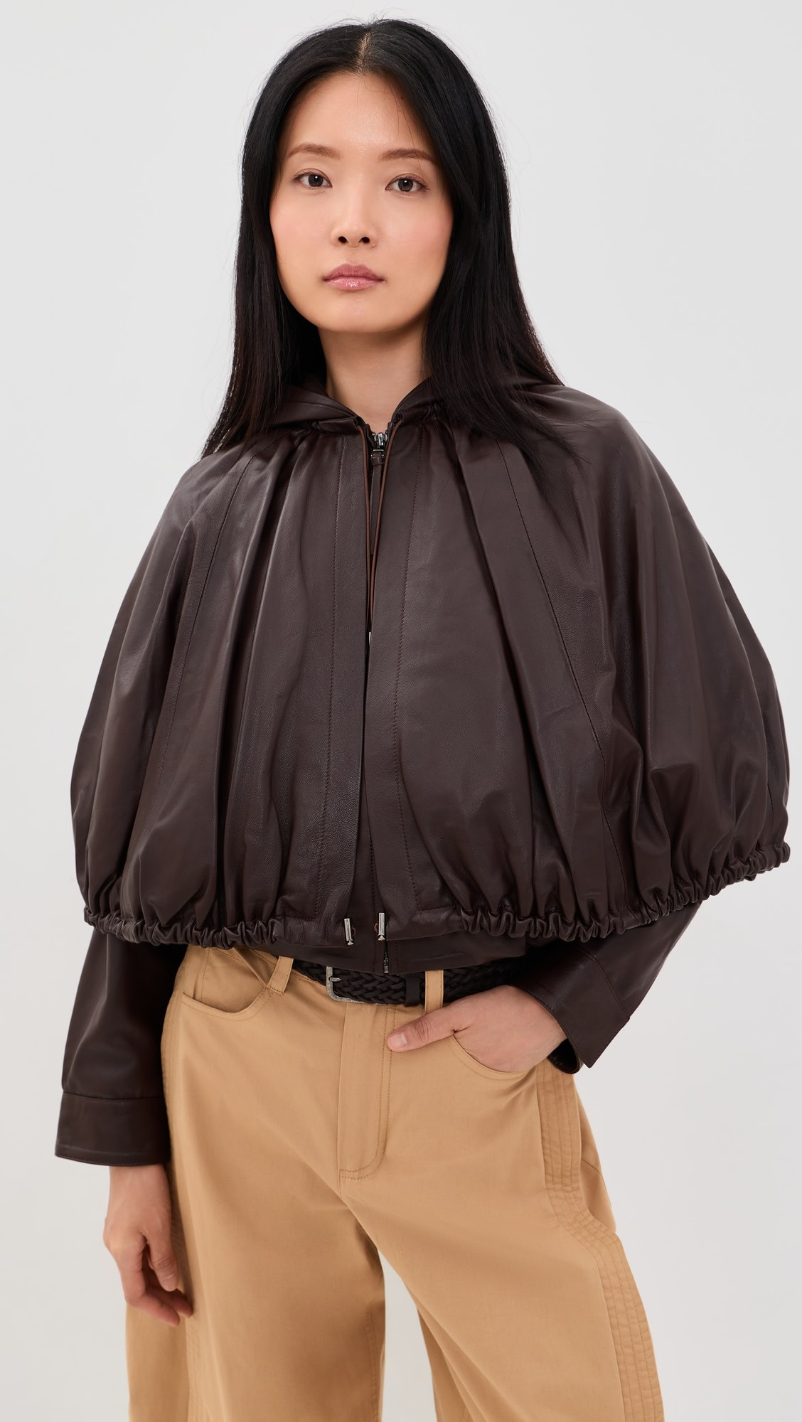 Thompson Leather Cape Jacket | Shopbop