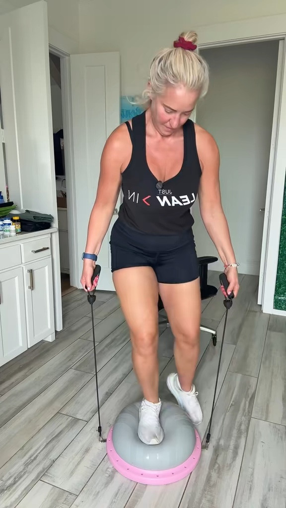 Half exercice balls are great for balance and strength I will link this one below!

#LTKfitnessgoals #LTKPlusSize #LTKgrwm