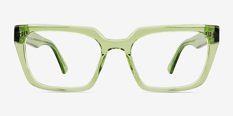 Wisdom Cat Eye Crystal Green Full Rim Eyeglasses | Eyebuydirect | EyeBuyDirect.com