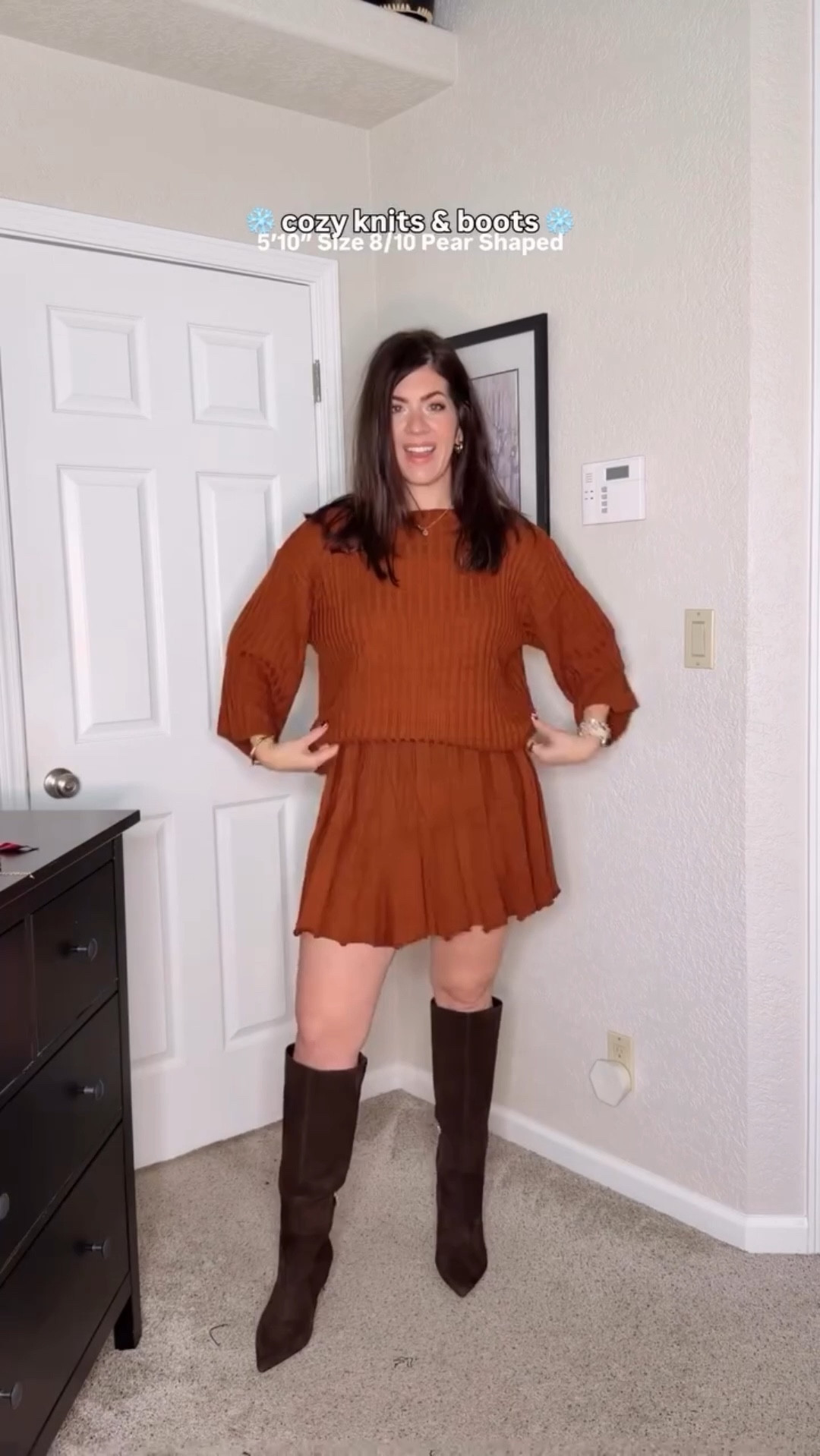 Cozy and affordable knits under $60 In a large 

Winter outfit, ootd, sweater, knits, lounge, sets, comfy date night, trendy winter. Sweater dress, midsize style, tall outfit, easy outfit

#LTKMidsize #LTKootd #LTKOver40