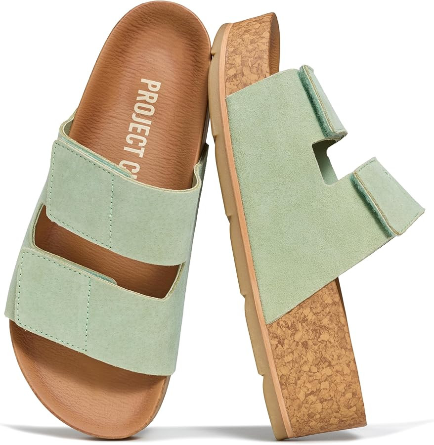 Project Cloud 100% Genuine Leather Platform Sandals Women Footwear - Beach Summer Wedges with Com... | Amazon (US)