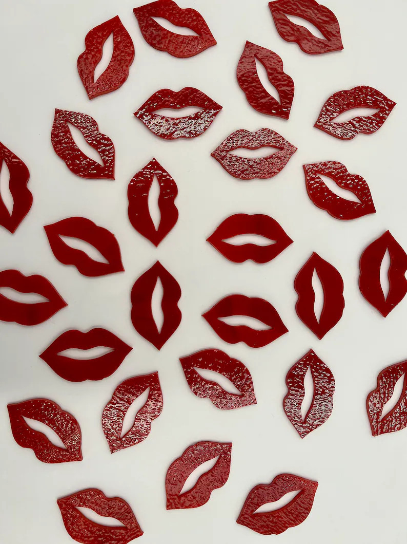 COE90 59mm Red Opal Precut Lips on 3mm Glass for Glass Fusing. (2pcs) - Etsy | Etsy (US)