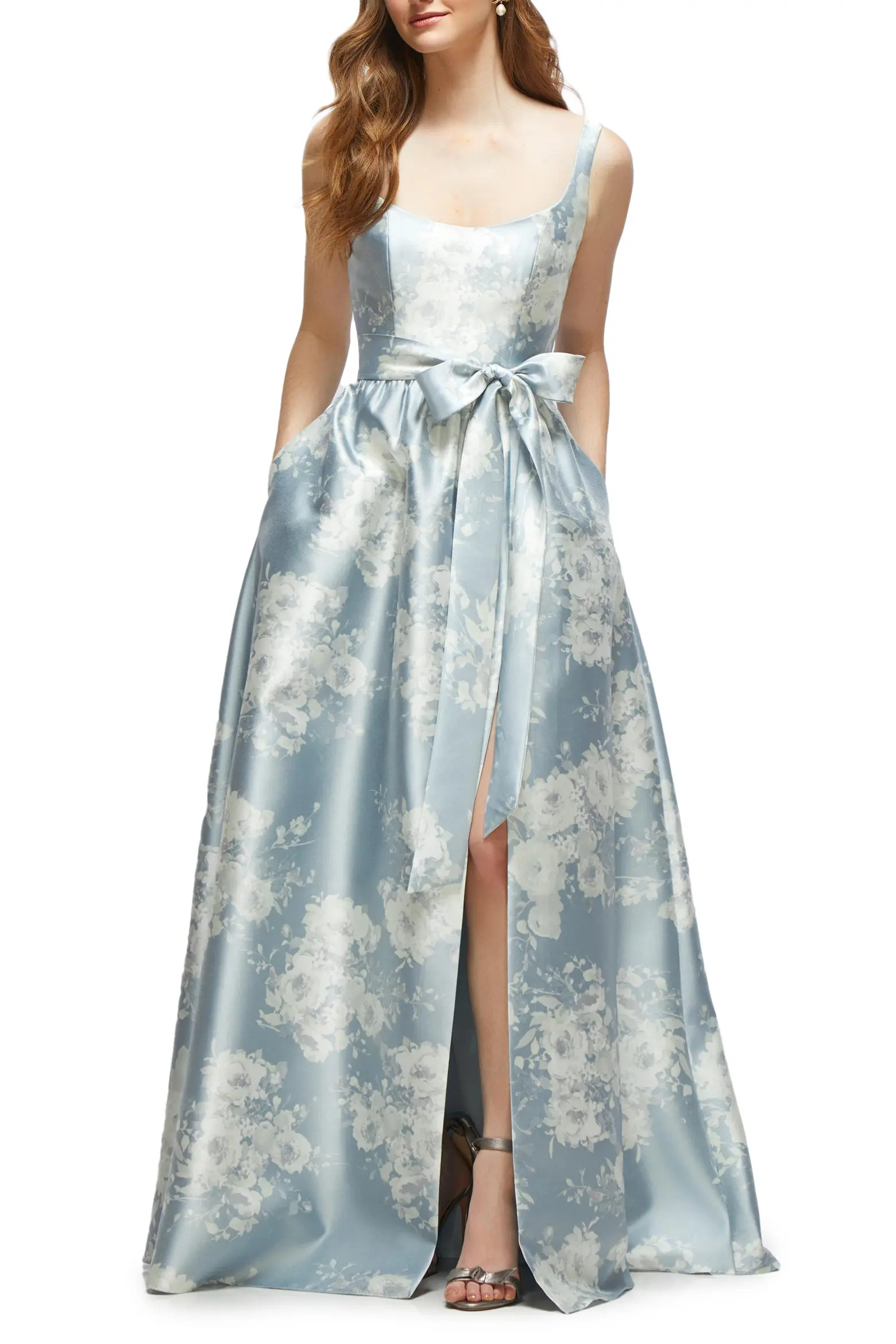 Floral Satin Twill Gown (Women) | Nordstrom | Nordstrom