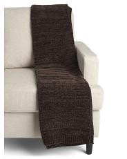 Cozy Chunky Knitted Chenille Throw | TJ Maxx