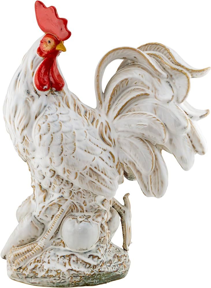 TIC Collection Quinn Large Rooster Figurine, White | Amazon (US)