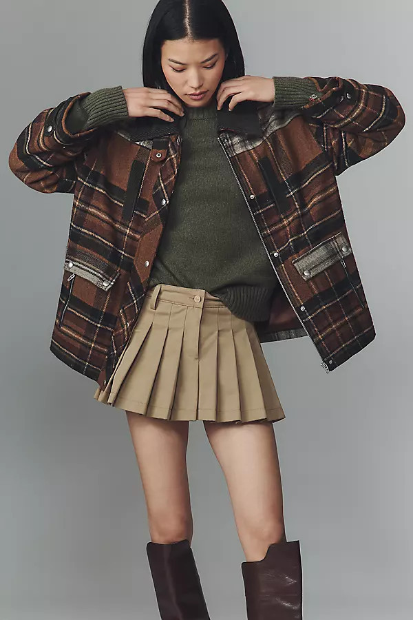 Situationship Plaid Shirt Jacket | Anthropologie (US)