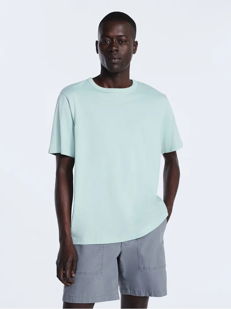 Free Assembly Men’s Everyday Cotton Tee with Short Sleeves, Sizes S-3XL | Walmart (US)