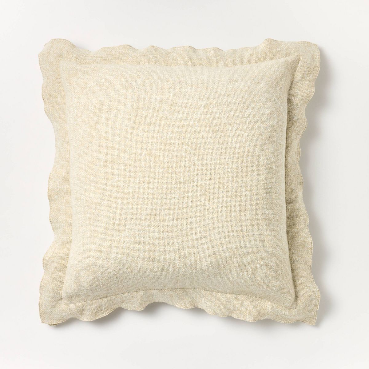 Oversized Heather Square Throw Pillow Cream - Threshold™ designed with Studio McGee | Target