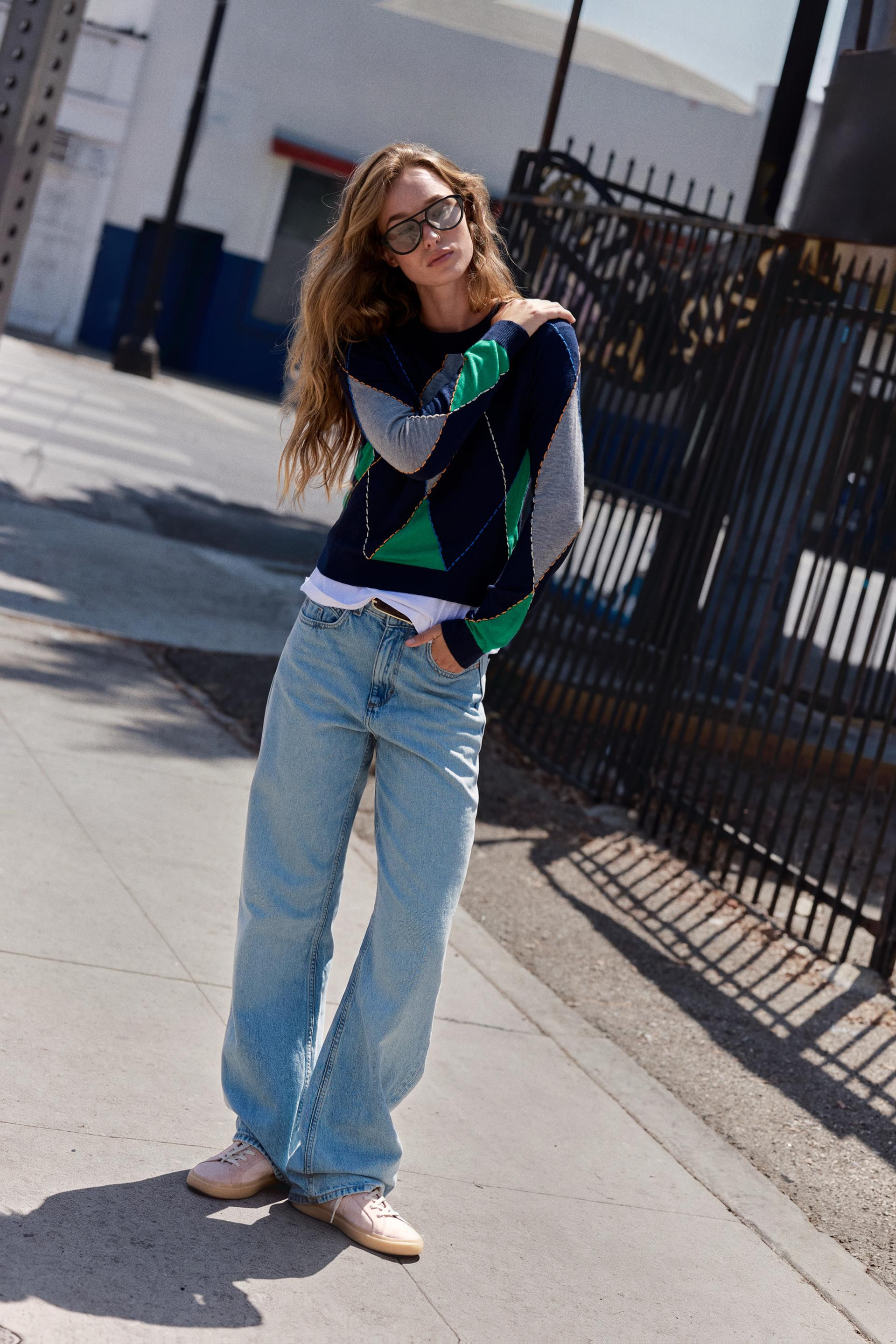 ARGYLE KNIT JUMPER | Zara UK