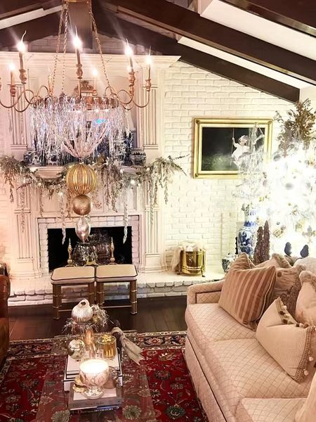 Silver & gold Christmas | holiday decor | tinsel | ornaments | living room decorations | seasonal decorating 

#LTKhome #LTKSeasonal #LTKHoliday