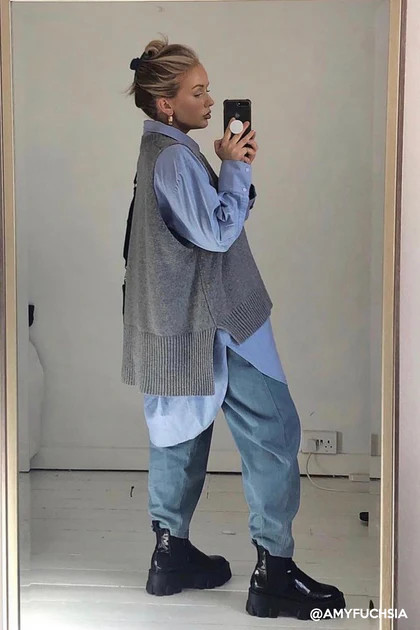 Lyla Oversized Knit Vest | Storets (Global)