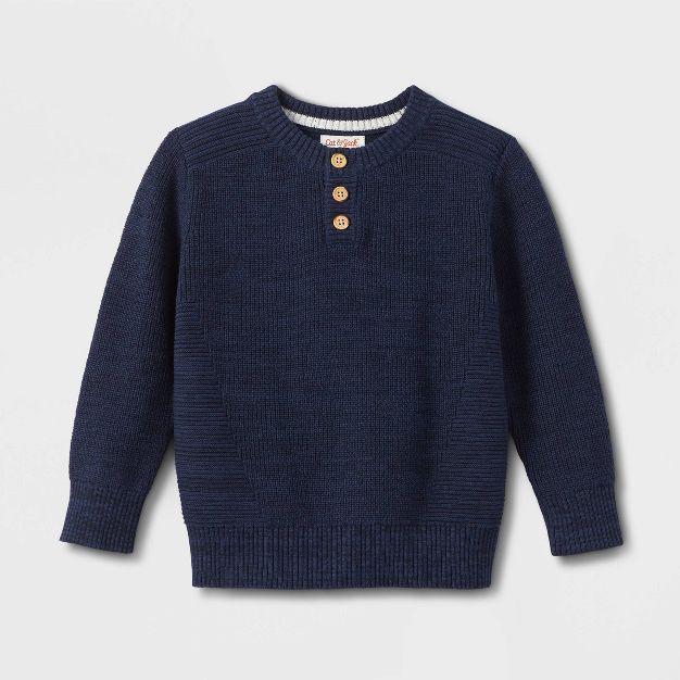 Toddler Boys' Sweater Knit Henley Pullover - Cat & Jack™ | Target