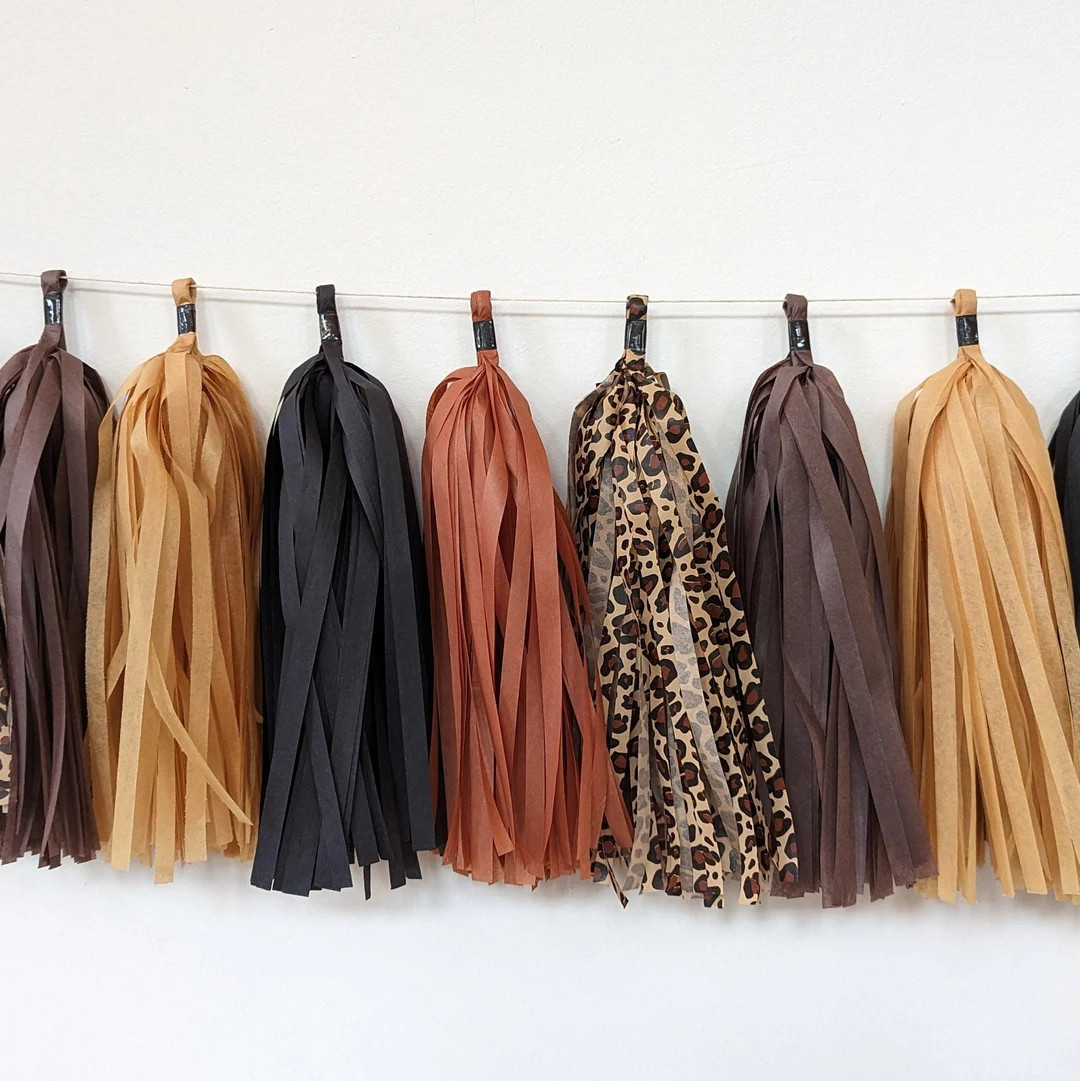 Tassel Garland, Animal Print Tassel Garland, Party Animal Theme Decoration, Cheetah Print Decor, ... | Etsy (US)