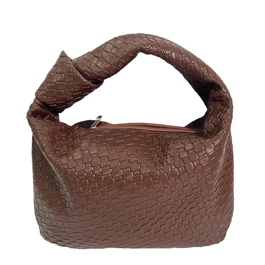 PHILOMENA Women's Knot Strap Leather Dumpling Handbags Zipper Hobo Clutch Purses | Amazon (US)