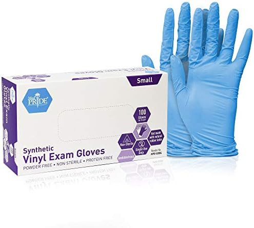 Medpride Synthetic Nitrile-Vinyl Blend Exam Glove, Small 100 - Powder Free, Latex Free & Rubber F... | Amazon (US)