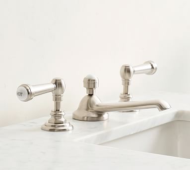 Sussex Lever Handle Widespread Bathroom Sink Faucet | Pottery Barn (US)