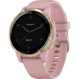 Garmin vívoactive® 4S Light Gold Stainless Steel Bezel with Dust Rose Case and Silicone Band | Walmart (US)