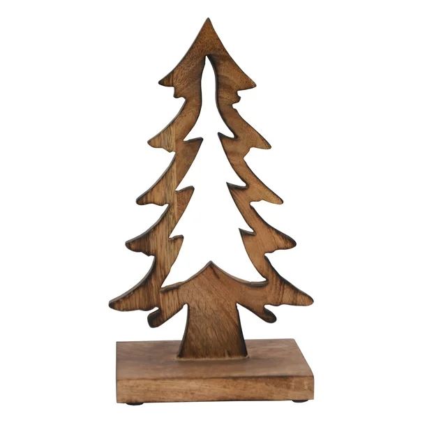 Holiday Time Natural Wood Decor Mini Christmas Tree, 9-Inch - Walmart.com | Walmart (US)