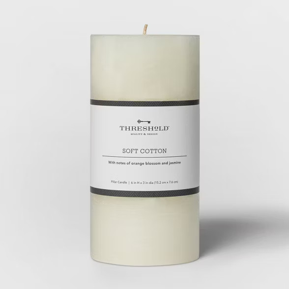 Pillar Candle Soft Cotton White - Threshold™ | Target