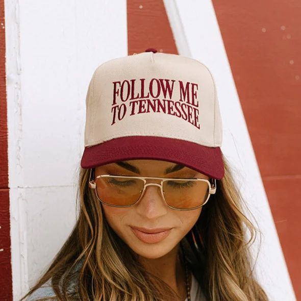 Follow Me To Tennessee Trucker Hat Maroon | Premonition Goods