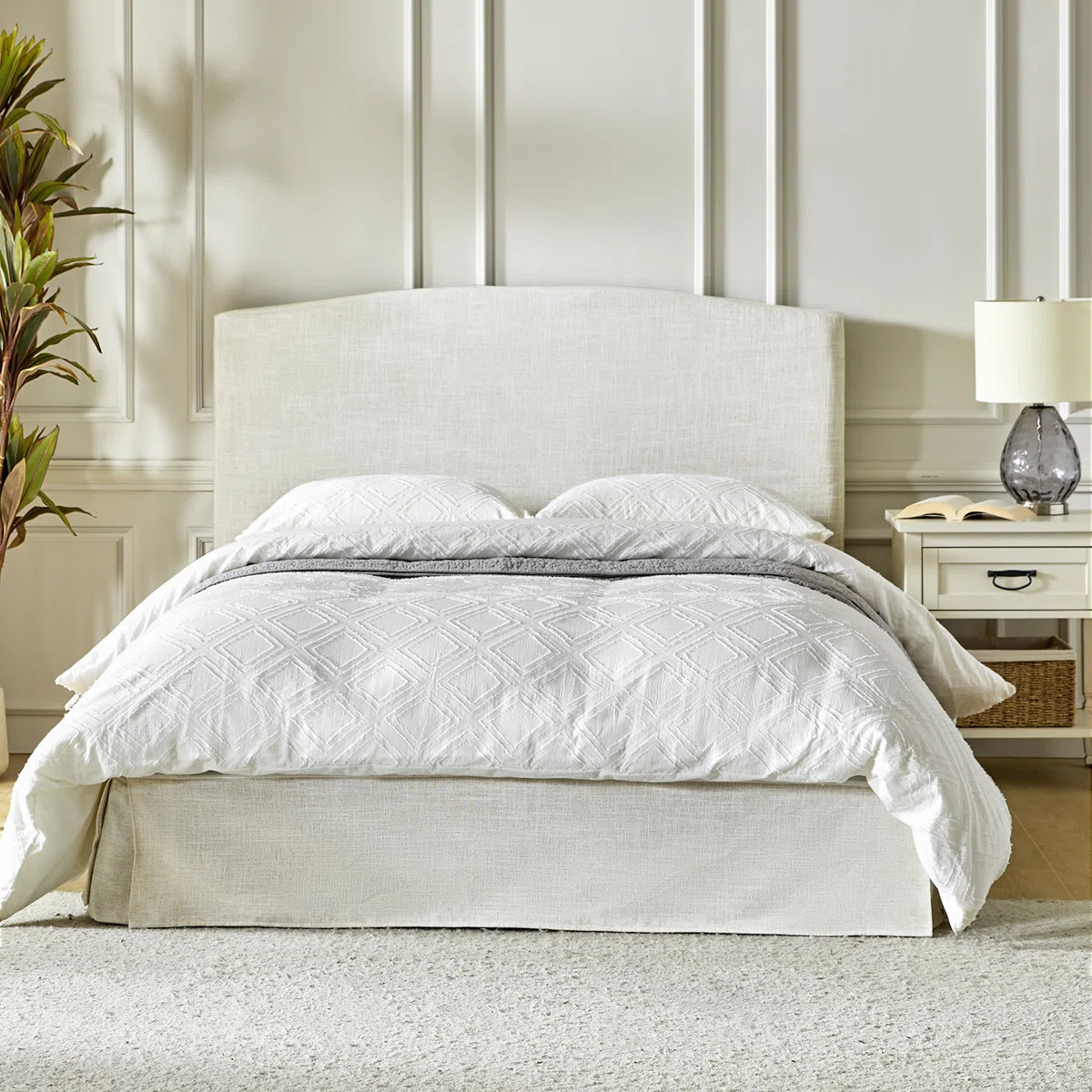 Finnin Modern Contemporary Justus Upholstered Platform Bed With Washable Slipcover | Wayfair North America