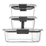 Rubbermaid Brilliance Food Storage Containers 10 Piece Plastic Containers with Lids Bento Box Style  | Amazon (US)