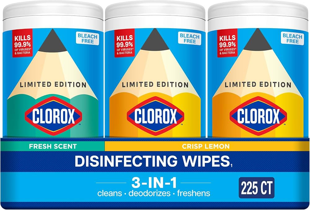 Clorox Disinfecting Wipes Back to School Variety Pack, 75 Count Each, Pack of 3 (Package May Vary... | Amazon (US)