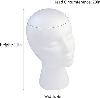 Amazon.com: BALABALA 3 Pcs Foam Wig Head, Female Styrofoam Mannequin Hairpieces Stand Holder Cosm... | Amazon (US)