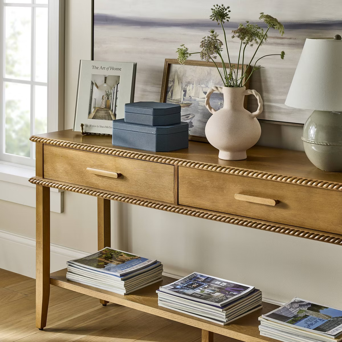 Small Faux Shagreen Box Blue - Threshold™ designed with Studio McGee | Target