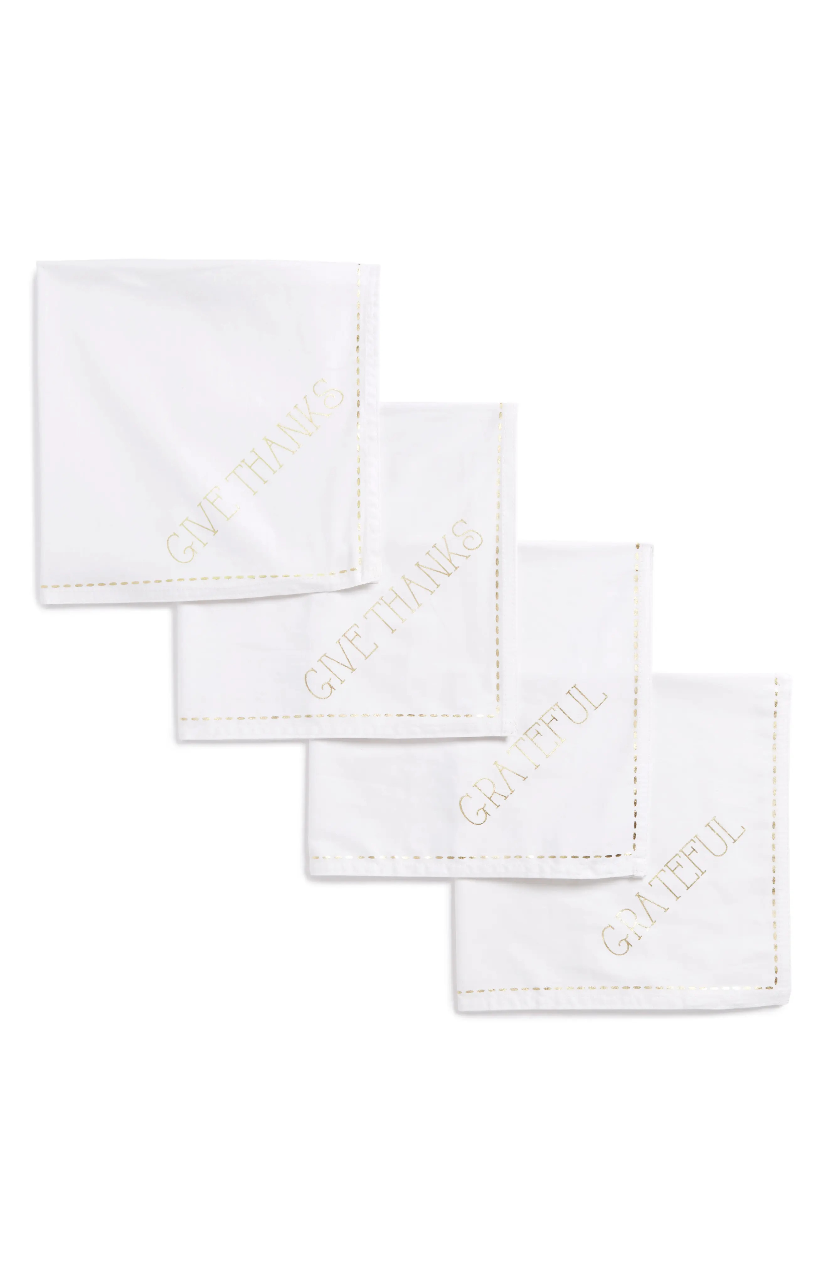 Grateful Give Thanks Set of 4 Napkins | Nordstrom
