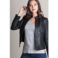 Charlotte Goatskin Leather Moto Jacket | Overland