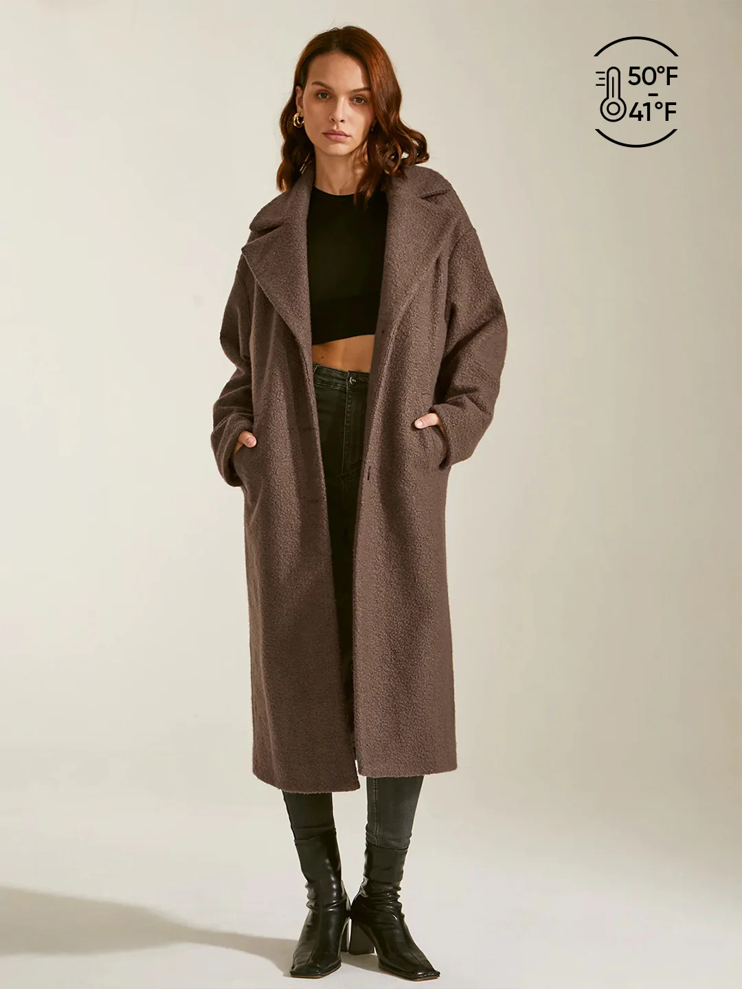 Oversized Essential Long Coat | Commense