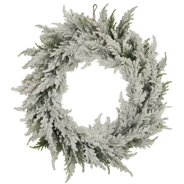 Heavily Flocked Pine Artificial Christmas Wreath, 20-Inch, Unlit | Walmart (US)