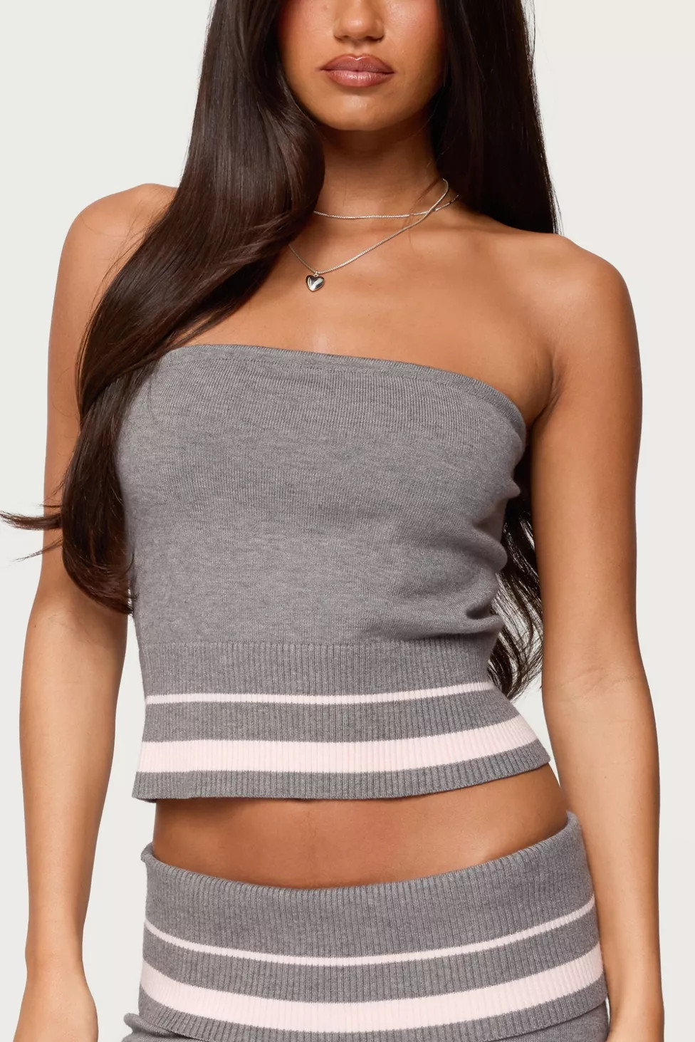 Edikted Kaliya Stripey Strapless Knit Top | Urban Outfitters (US and RoW)