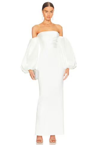 SOLACE London Carmen Maxi Dress in Cream from Revolve.com | Revolve Clothing (Global)