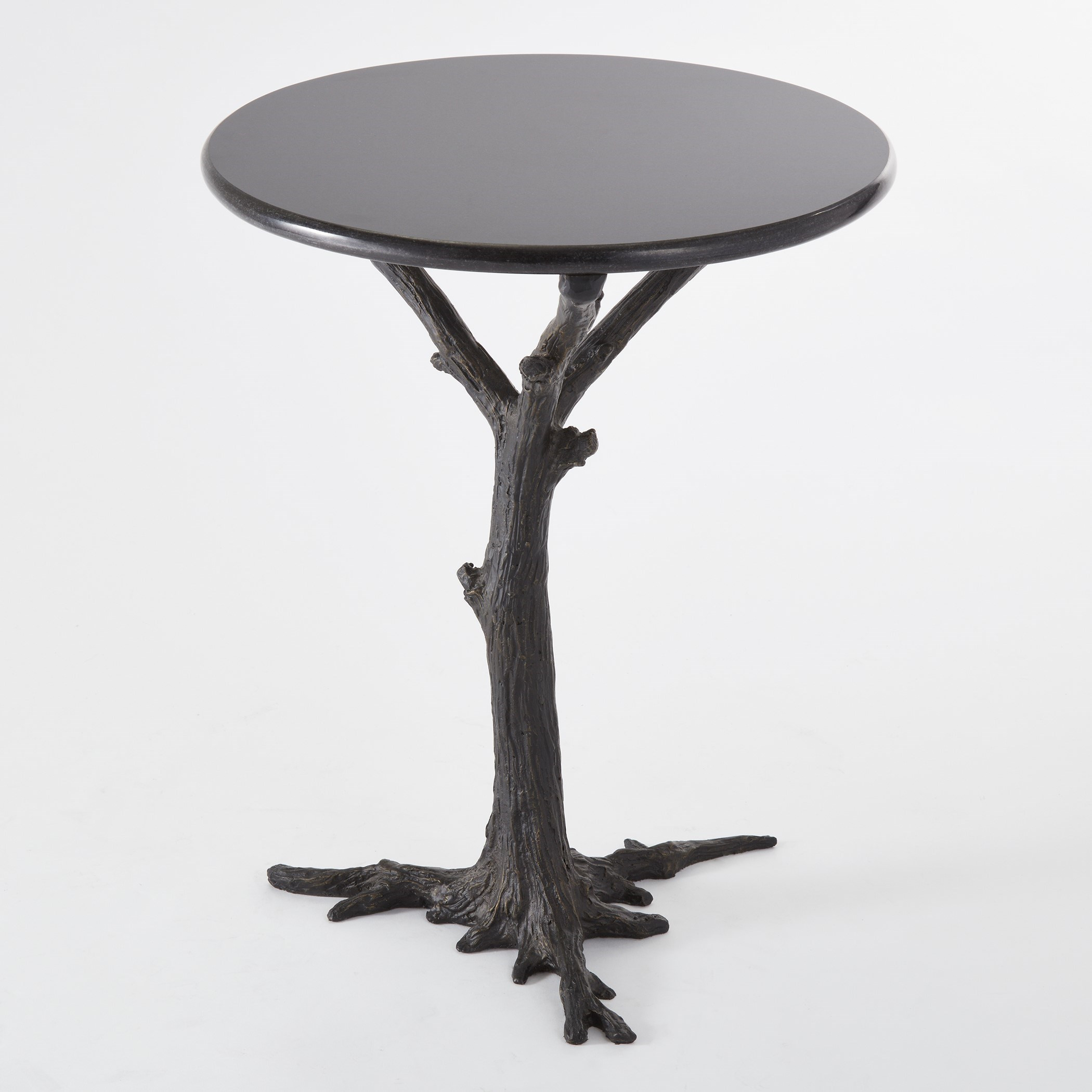 Faux Bois Side Table In Black | 1stopbedrooms