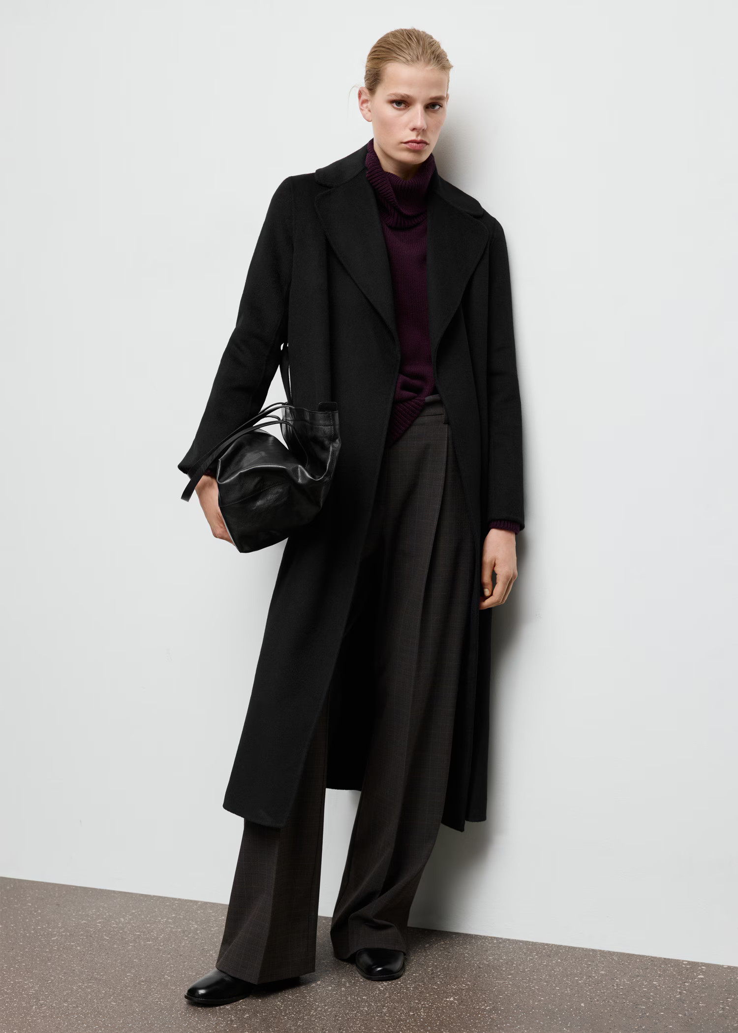 Handmade wool coat with belt | Mango (US/MX/AU)