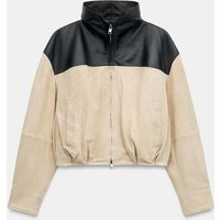 Zara - Zw Collection 100% Leather Jacket - Light Camel - L - Woman | Zara US