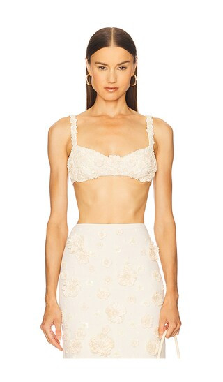Remi Top in Ivory Raffia | Revolve Clothing (Global)