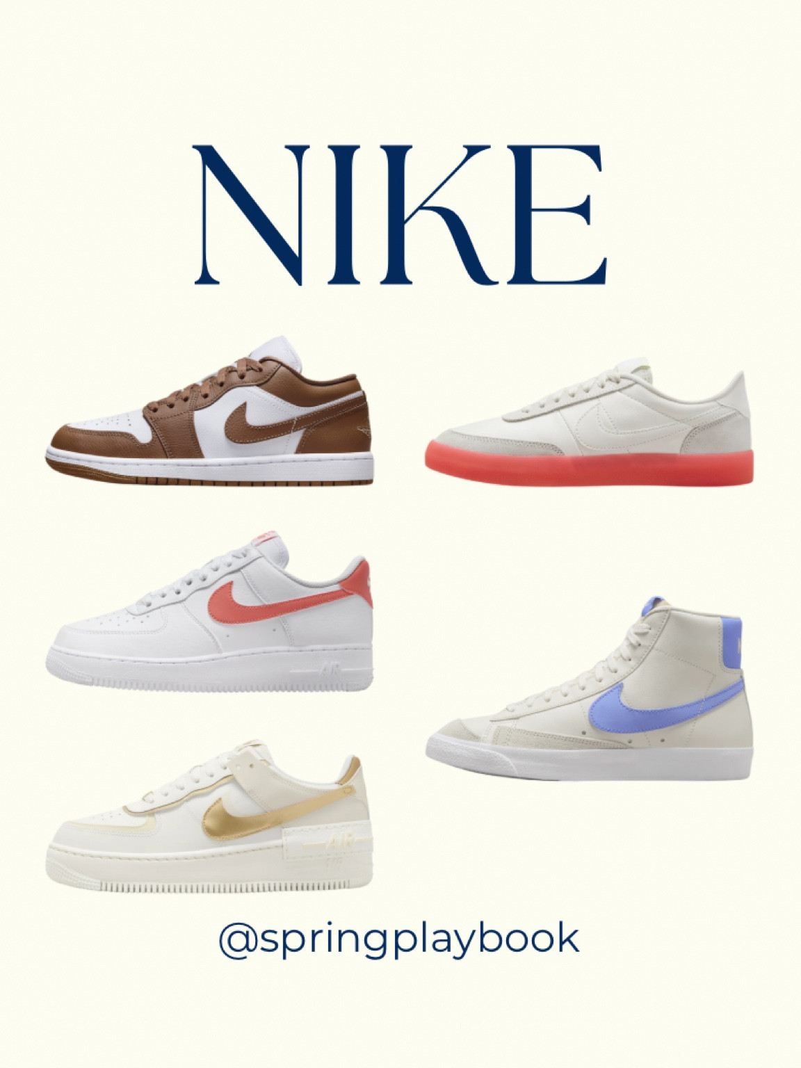 Nike new arrivals! Street style shoes for Springs: Jordan, Air Force 1, Killshot, Blazers, Shadows

#createdcolorful #createdcolorfulspring #hocspring #tcispring #pcaspring #lightspring #warmspring #truespring #brightspring #clearspring #paintboxspring #bluespring

#LTKActive #LTKStyleTip #LTKShoeCrush