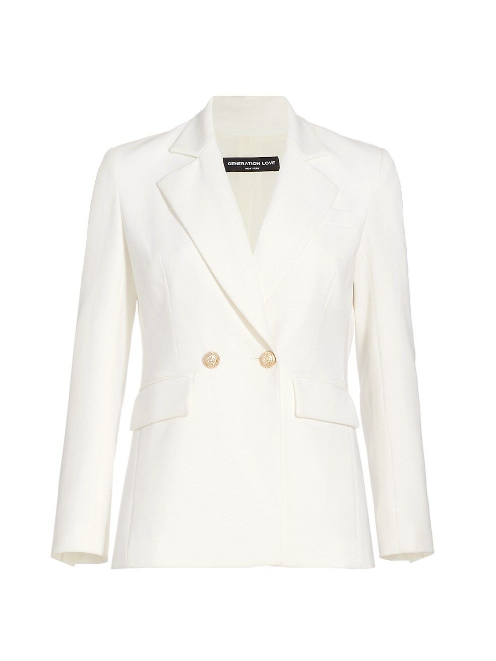 Meg Double-Breasted Crepe Blazer | Saks Fifth Avenue