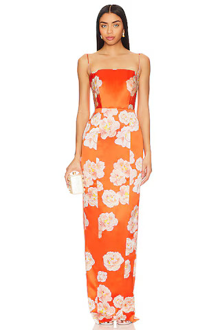 SAU LEE Sofia Dress in Orange Multi from Revolve.com | Revolve Clothing (Global)