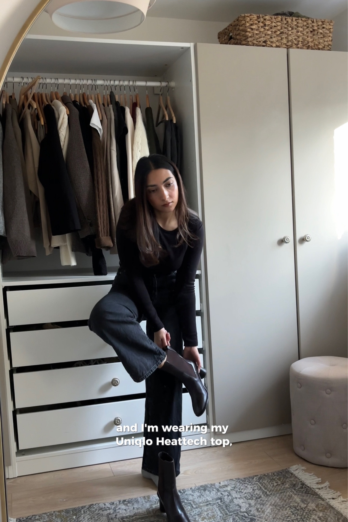 uniqlo, new look, john lewis, mango, heattech top, fleece top, black top, layering top, wide leg jeans, petite jeans, adalae jeans, grey jeans, black jeans, scarf, wool scarf, boots, leather boots, oversized wool coat, 

#LTKfindsunder50 #LTKSeasonal #LTKeurope