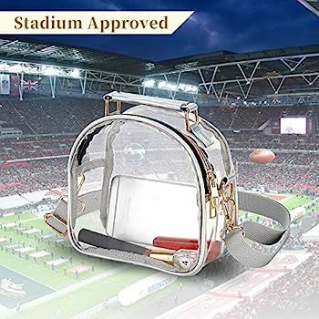 Clear Purse for Women, Clear Bag Stadium Approved, See Through Clear Handbag | Amazon (US)
