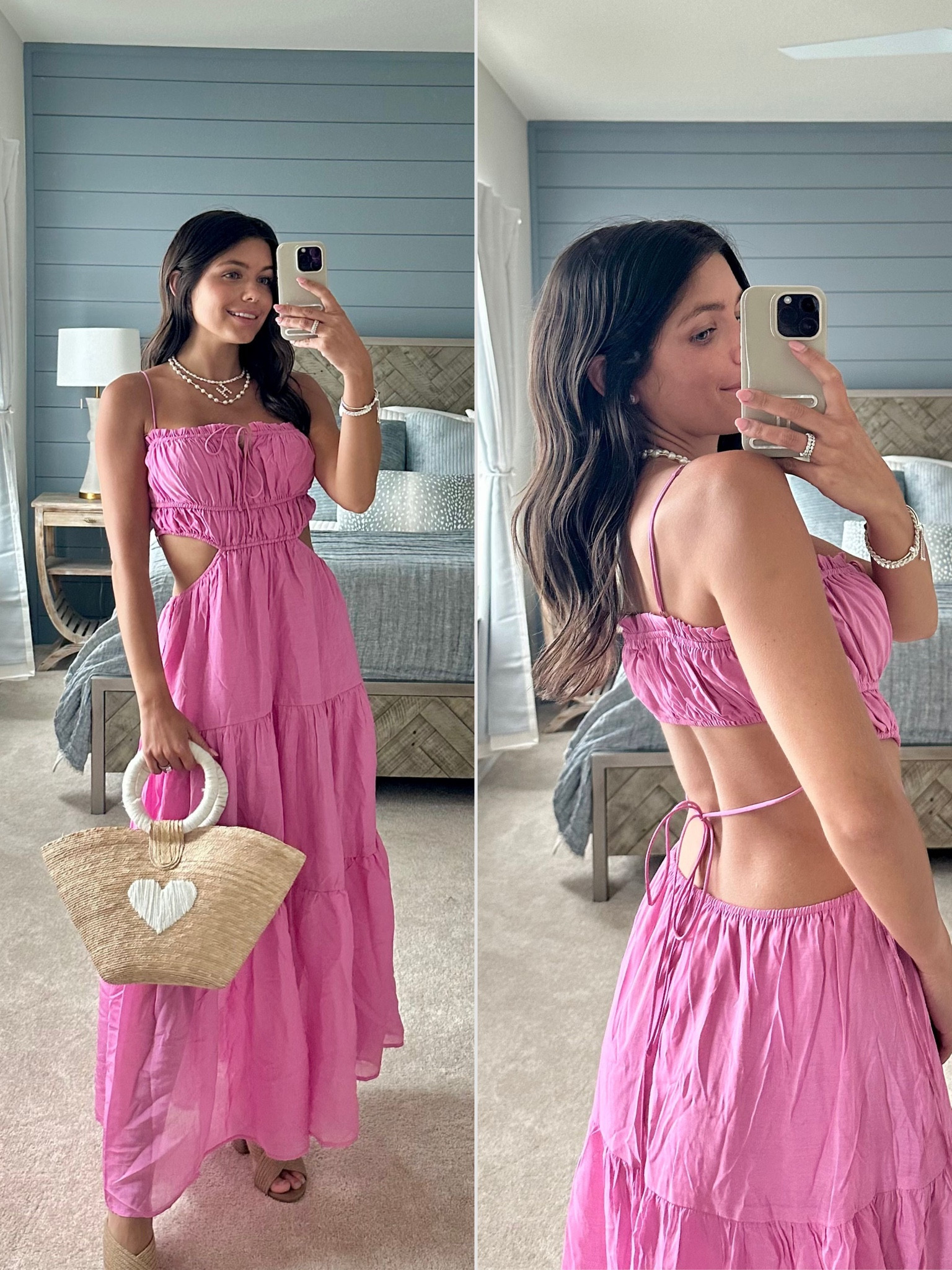 Odina Smocked Cutout Tiered Maxi … curated on LTK