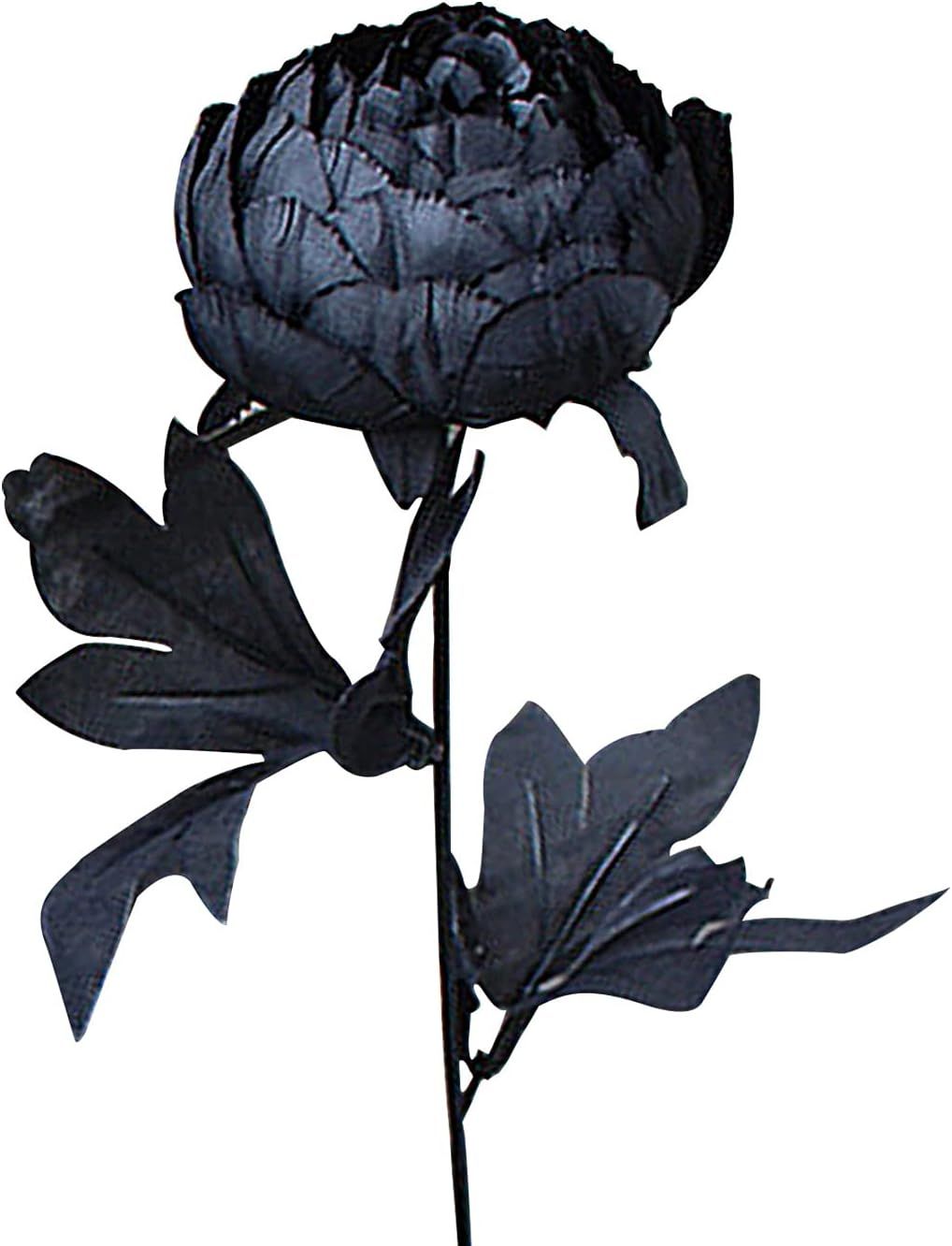 kemengsuer 1pcs Black Artificial Flowers, Halloween Black Flowers, Black Peony Artificial Flowers... | Amazon (US)