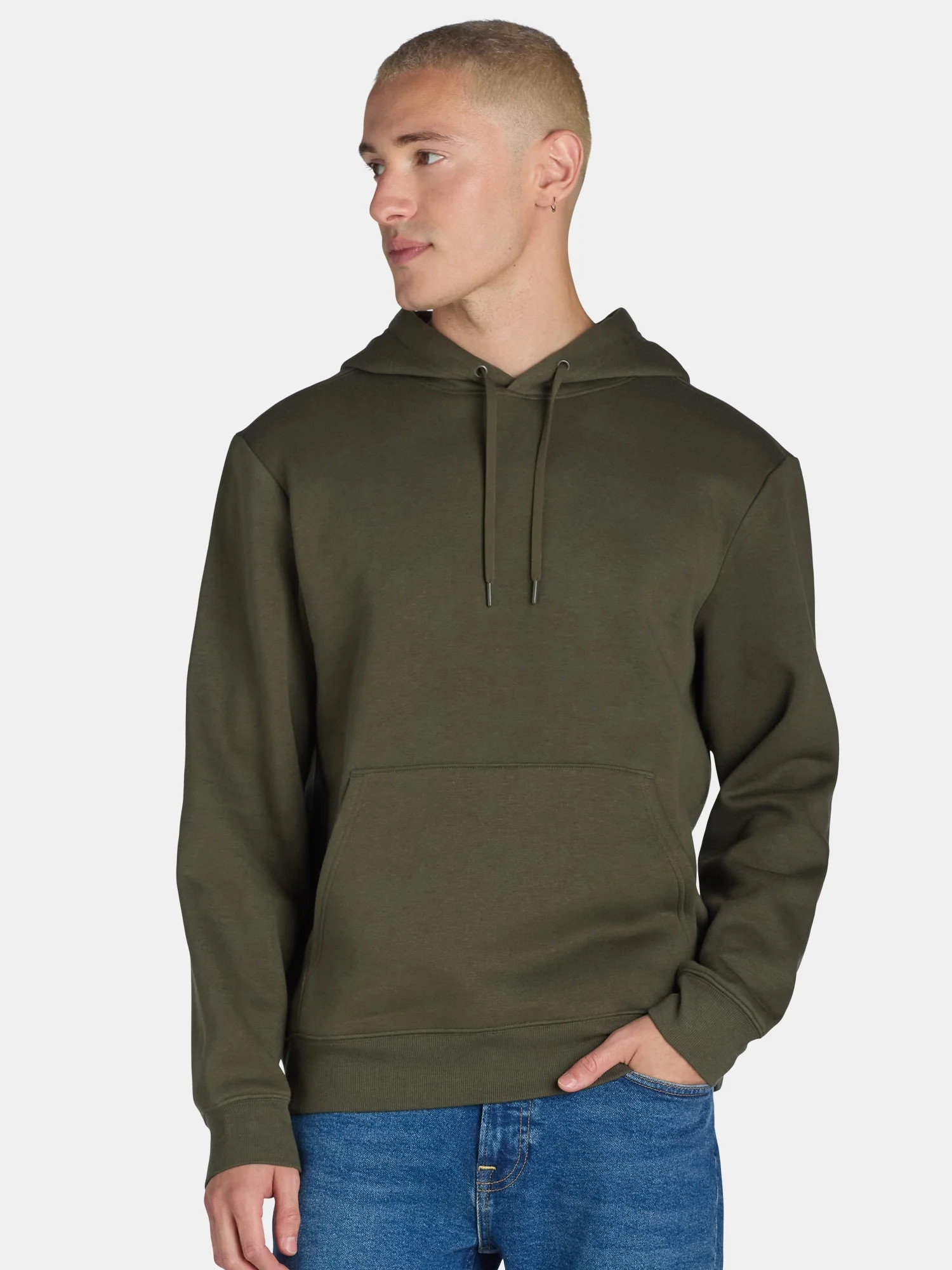 Athletic Works Men's Fleece Pullover Hoodie with Long Sleeves, Sizes S-5XL | Walmart (US)