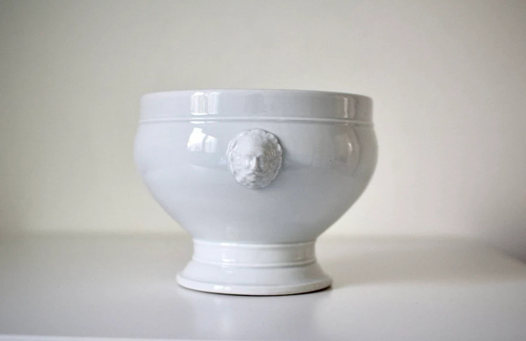 Vintage White Ironstone LION HEAD Tureen, Vintage Ironstone Tureen,french Farmhouse Kitchen,vinta... | Etsy (US)